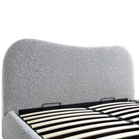 Egerie Curved Headboard Ottoman Storage Bed in Mist Grey Boucle – image 45 of 67