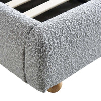 Egerie Curved Headboard Ottoman Storage Bed in Mist Grey Boucle – image 47 of 67