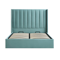 Wilton Ottoman Storage Bed in Seafoam Blue Velvet – image 36 of 75