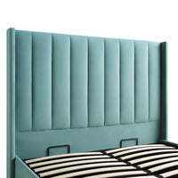 Wilton Ottoman Storage Bed in Seafoam Blue Velvet – image 42 of 75