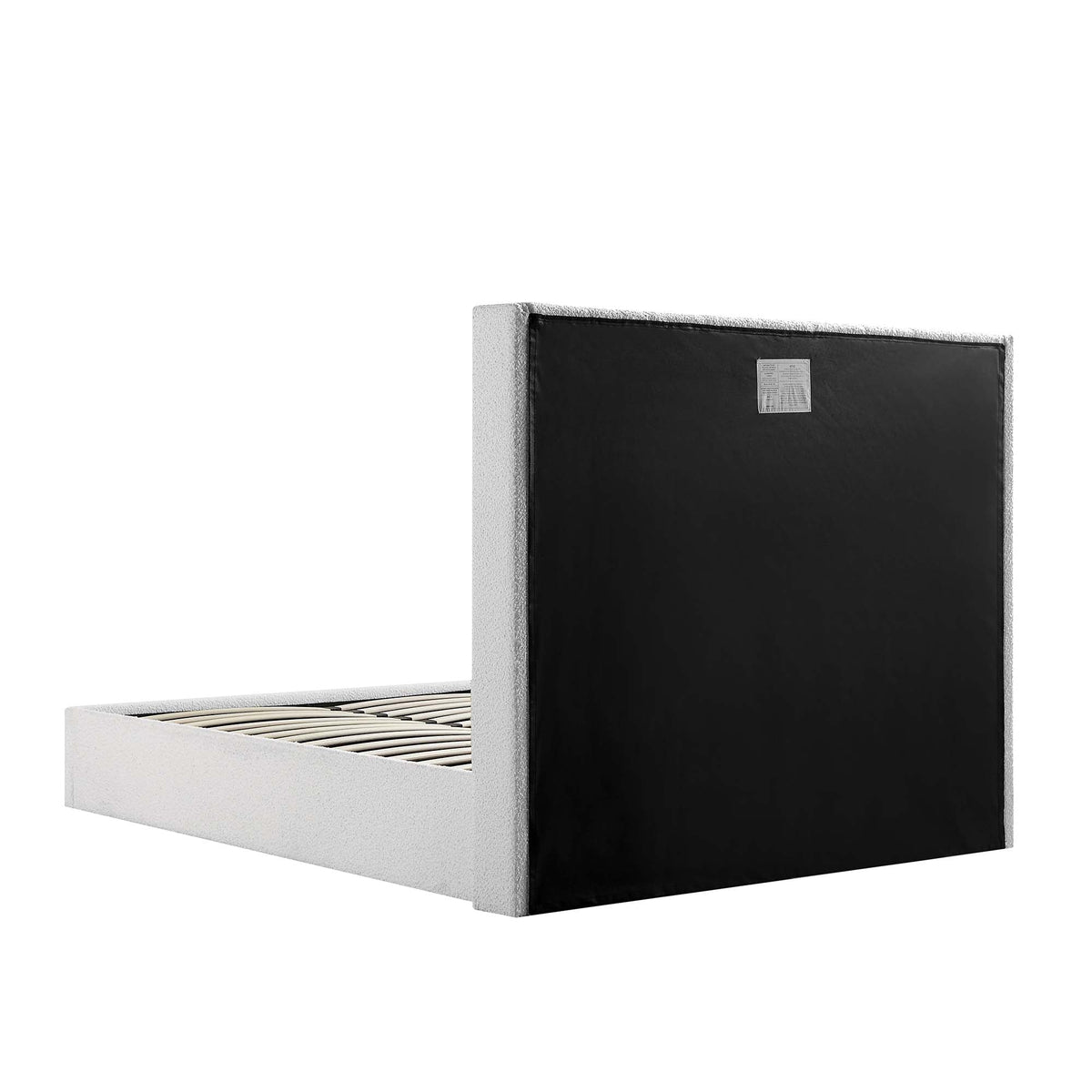 Wilton Ottoman Storage Bed in White Boucle