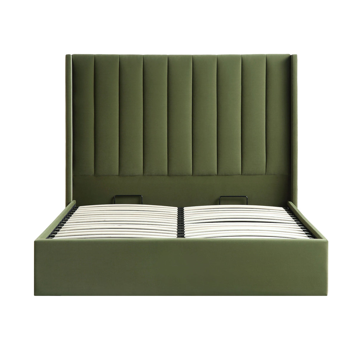 Wilton Ottoman Storage Bed in Moss Green Velvet