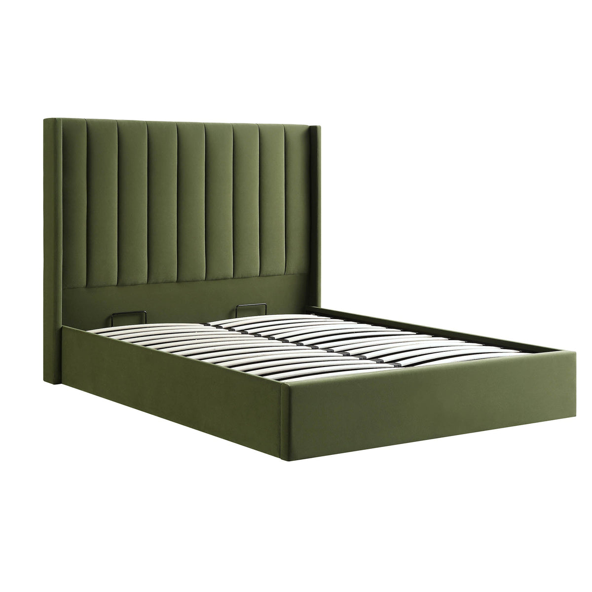 Wilton Ottoman Storage Bed in Moss Green Velvet