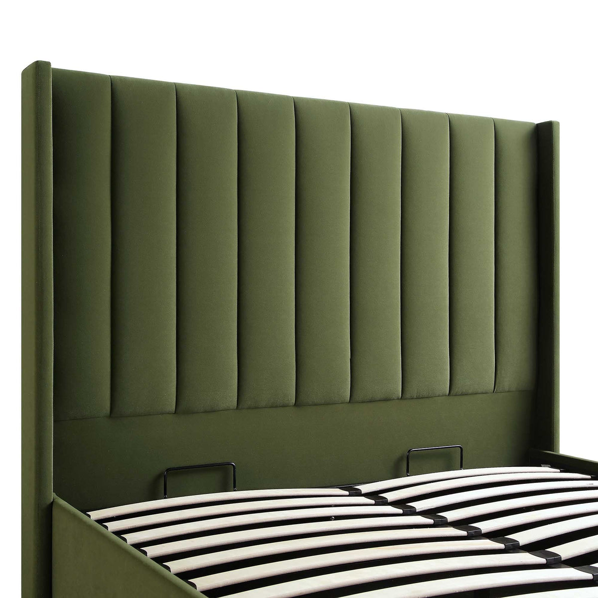 Wilton Ottoman Storage Bed in Moss Green Velvet