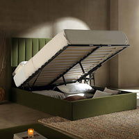 Wilton Ottoman Storage Bed in Moss Green Velvet – image 18 of 75