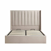 Wilton Ottoman Storage Bed in Warm Stone Fabric – image 51 of 75
