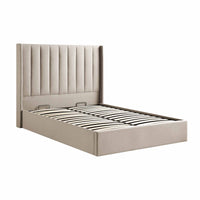 Wilton Ottoman Storage Bed in Warm Stone Fabric – image 52 of 75