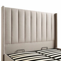 Wilton Ottoman Storage Bed in Warm Stone Fabric – image 57 of 75