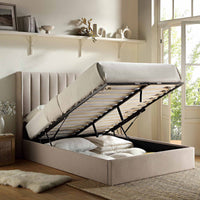 Wilton Ottoman Storage Bed in Warm Stone Fabric – image 48 of 75