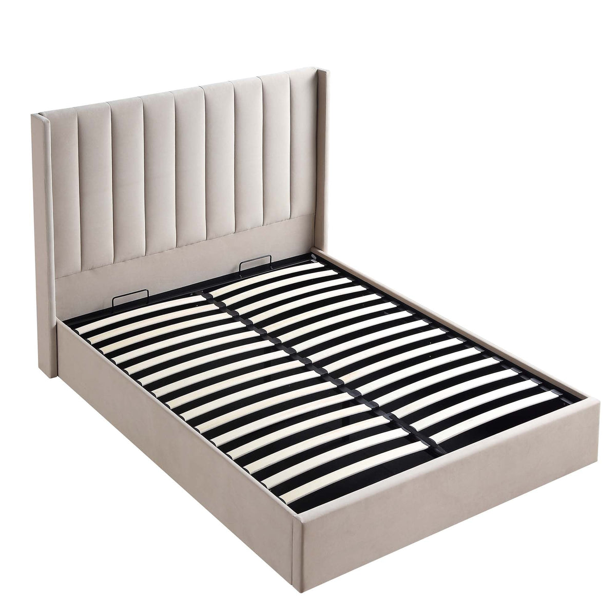 Wilton Ottoman Storage Bed in Champagne Velvet