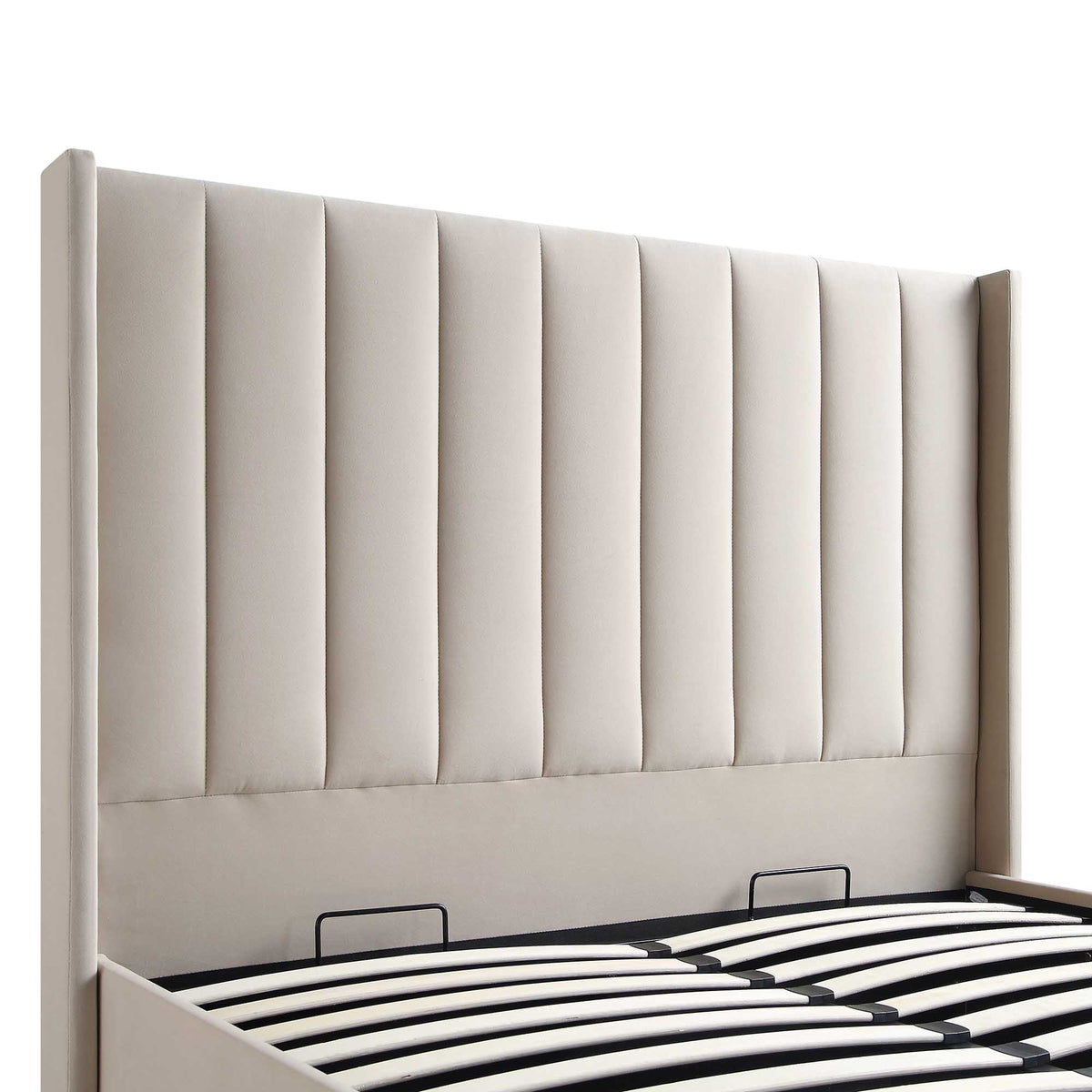 Wilton Ottoman Storage Bed in Champagne Velvet