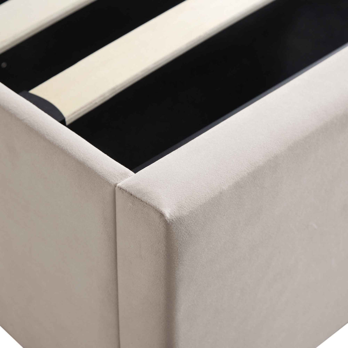 Wilton Ottoman Storage Bed in Champagne Velvet