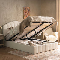 Hana Ottoman Storage Bed in Ecru Boucle – image 4 of 85