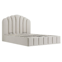 Hana Ottoman Storage Bed in Ivory Weave Fabric – image 24 of 85