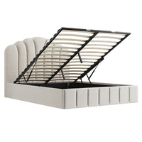 Hana Ottoman Storage Bed in Ivory Weave Fabric – image 26 of 85