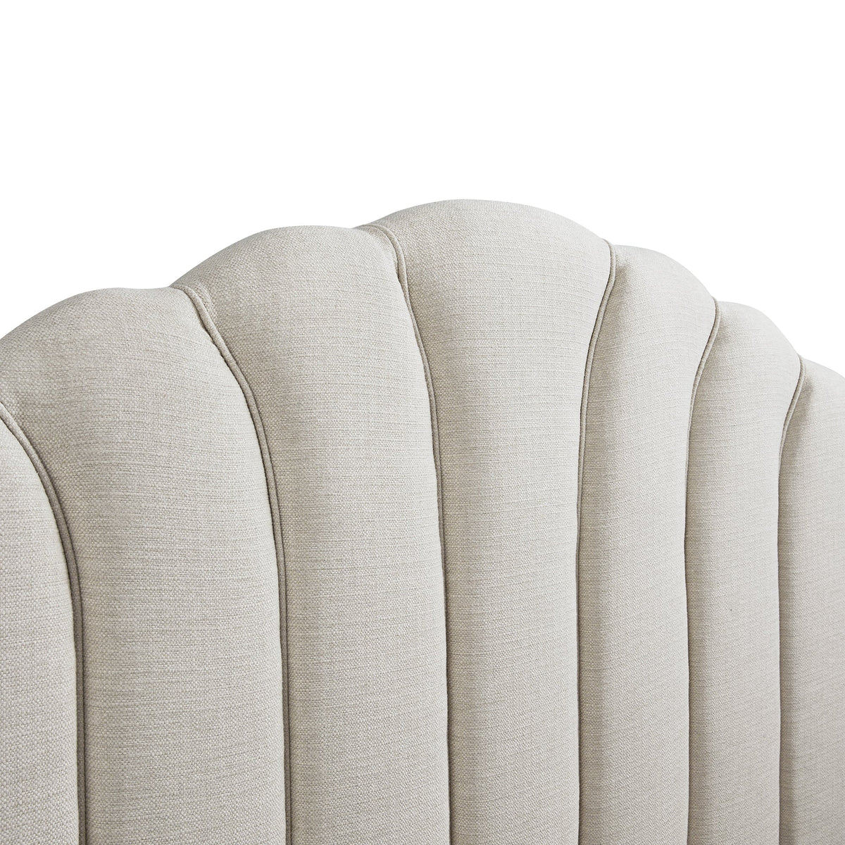 Hana Ottoman Storage Bed in Ivory Weave Fabric