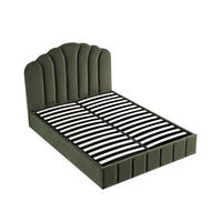Hana Ottoman Storage Bed in Moss Green Velvet – image 43 of 85