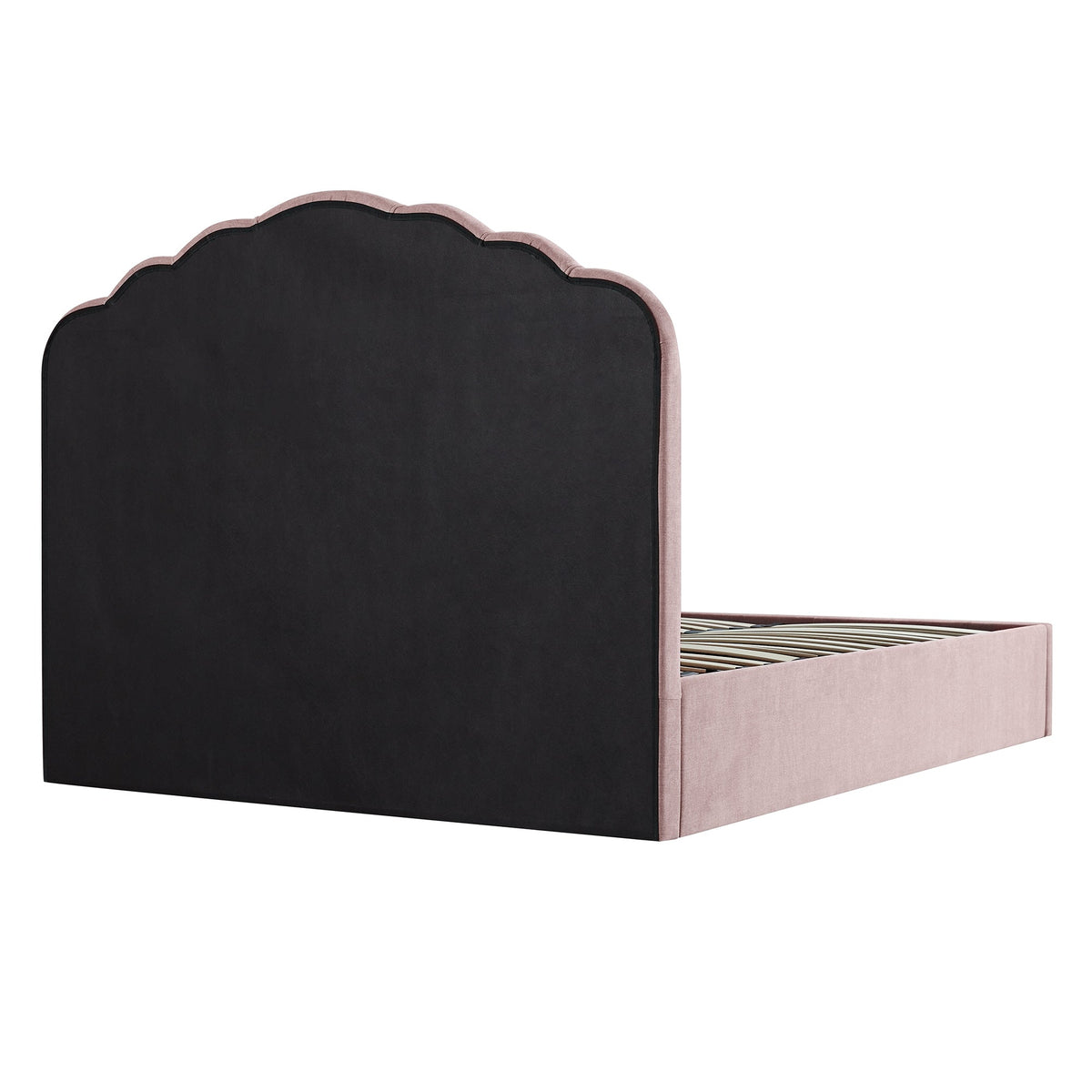 Hana Ottoman Storage Bed in Petal Pink Chenille