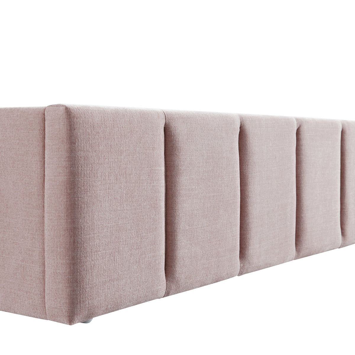 Hana Ottoman Storage Bed in Petal Pink Chenille