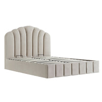 Hana Ottoman Storage Bed in Warm Stone Velvet – image 75 of 85