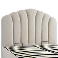 Hana Ottoman Storage Bed in Warm Stone Velvet – image 82 of 85