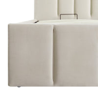 Hana Ottoman Storage Bed in Warm Stone Velvet – image 85 of 85