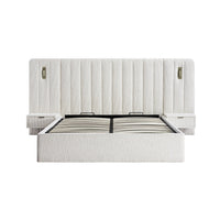 Tremezzo Oversized Ottoman Storage Bed in Beige Textured Fabric – image 9 of 65