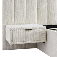 Tremezzo Oversized Ottoman Storage Bed in Beige Textured Fabric – image 19 of 65