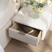 Tremezzo Oversized Ottoman Storage Bed in Beige Textured Fabric – image 7 of 65