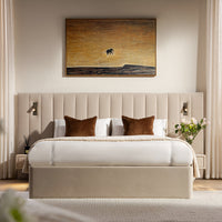 Tremezzo Oversized Ottoman Storage Bed in Champagne Velvet – image 26 of 65