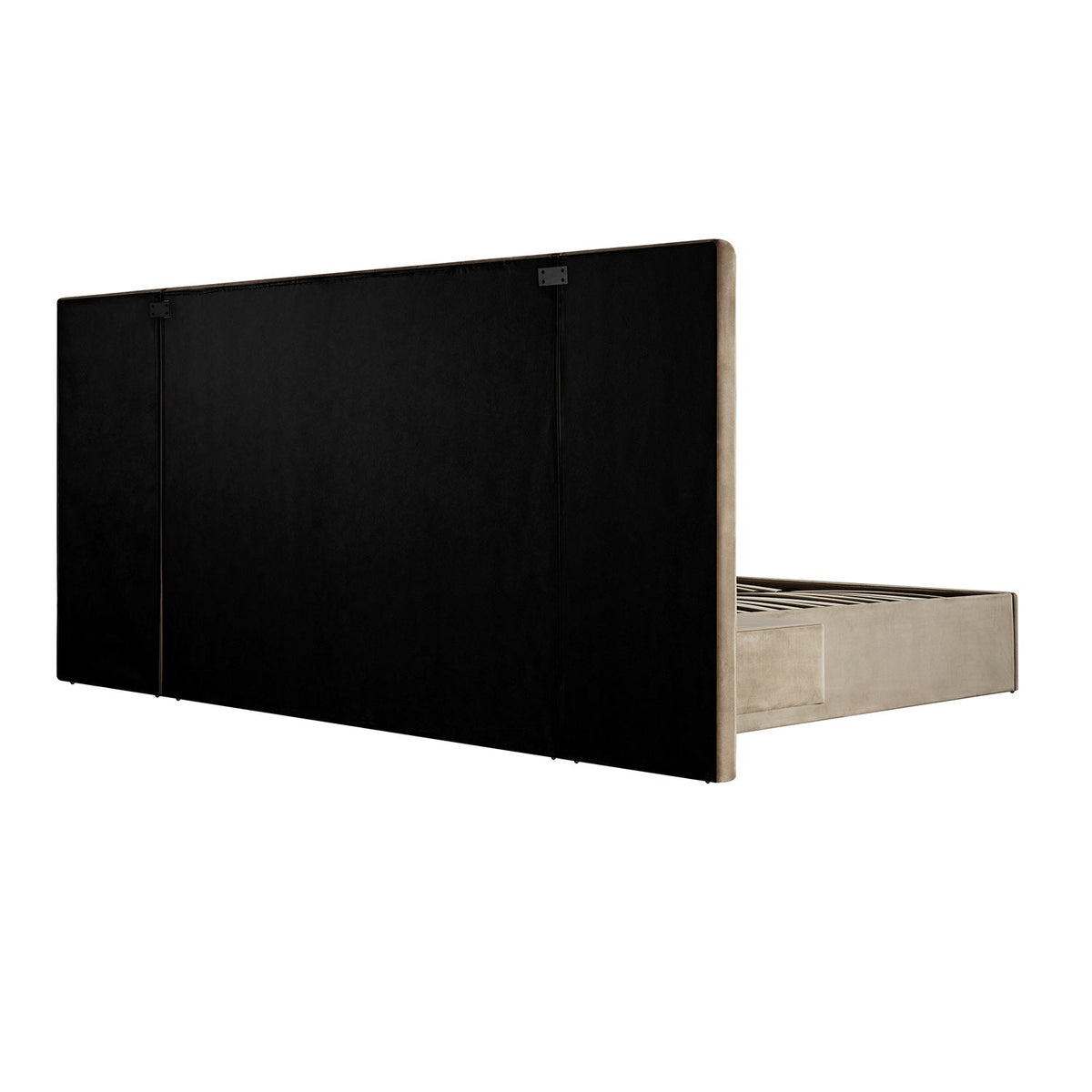 Tremezzo Oversized Ottoman Storage Bed in Taupe Velvet