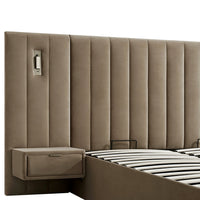 Tremezzo Oversized Ottoman Storage Bed in Taupe Velvet – image 61 of 65