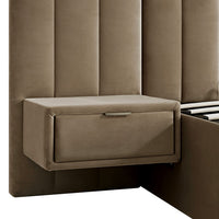 Tremezzo Oversized Ottoman Storage Bed in Taupe Velvet – image 62 of 65