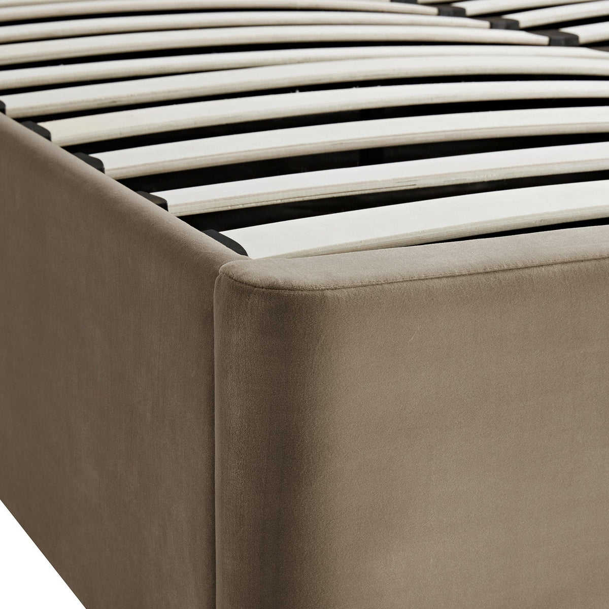 Tremezzo Oversized Ottoman Storage Bed in Taupe Velvet