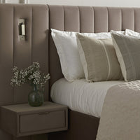 Tremezzo Oversized Ottoman Storage Bed in Taupe Velvet – image 50 of 65