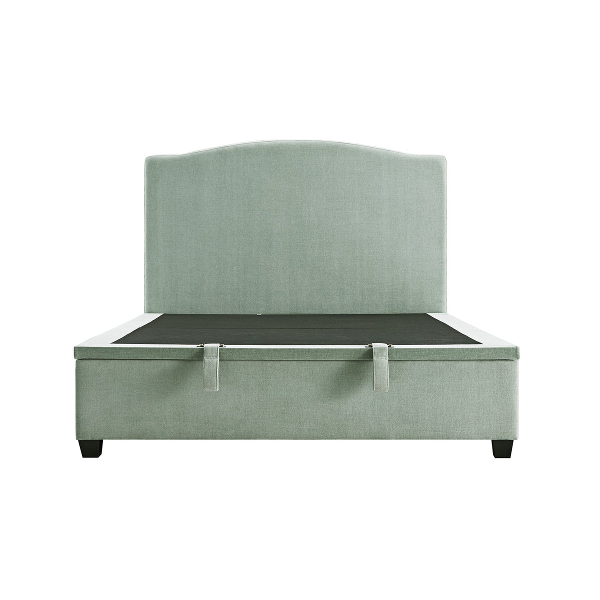 Chilworth Upholstered Ottoman Storage Bed in Water Green Chenille