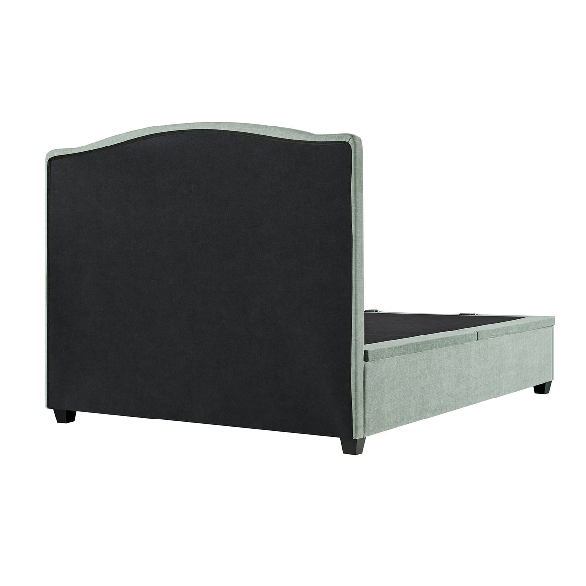 Chilworth Upholstered Ottoman Storage Bed in Water Green Chenille