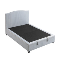 Chilworth Upholstered Ottoman Storage Bed in Blue Stripe Linen Blend – image 14 of 115
