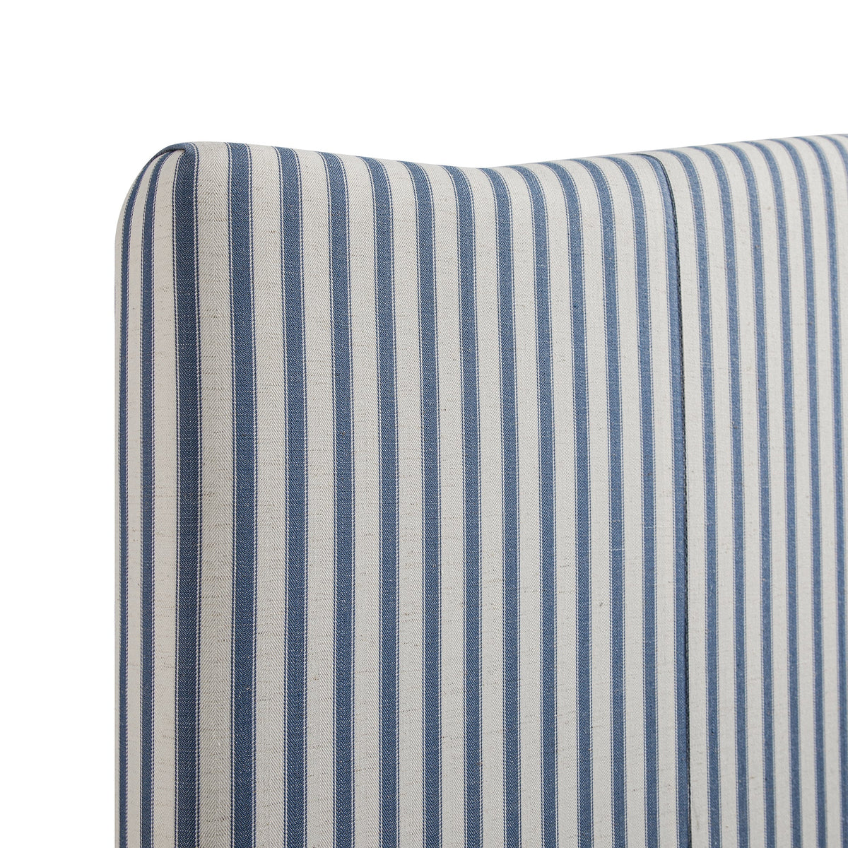 Chilworth Upholstered Ottoman Storage Bed in Blue Stripe Linen Blend