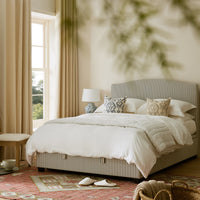 Chilworth Upholstered Ottoman Storage Bed in Blue Stripe Linen Blend – image 1 of 115