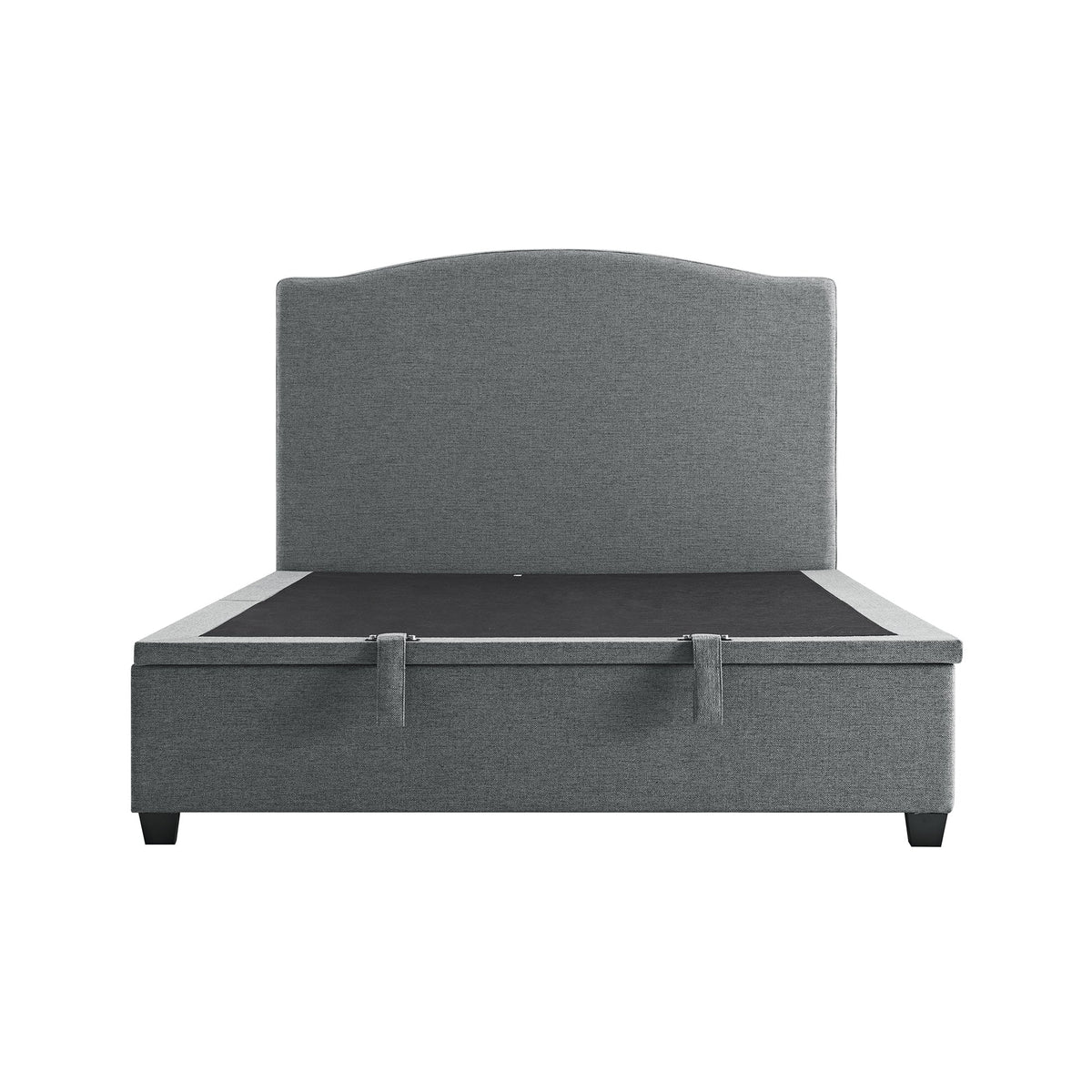 Chilworth Upholstered Ottoman Storage Bed in Dark Grey Weave Fabric