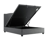 Chilworth Upholstered Ottoman Storage Bed in Dark Grey Weave Fabric – image 35 of 115