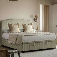 Chilworth Upholstered Ottoman Storage Bed in Green Stripe Linen Blend – image 43 of 115
