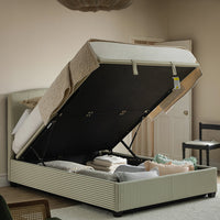 Chilworth Upholstered Ottoman Storage Bed in Green Stripe Linen Blend – image 45 of 115