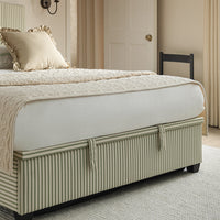 Chilworth Upholstered Ottoman Storage Bed in Green Stripe Linen Blend – image 47 of 115