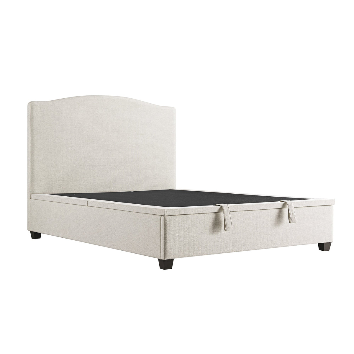 Chilworth Upholstered Ottoman Storage Bed in Ivory Weave Fabric