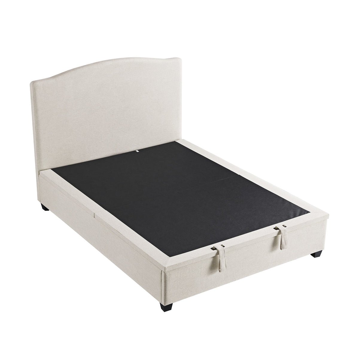 Chilworth Upholstered Ottoman Storage Bed in Ivory Weave Fabric