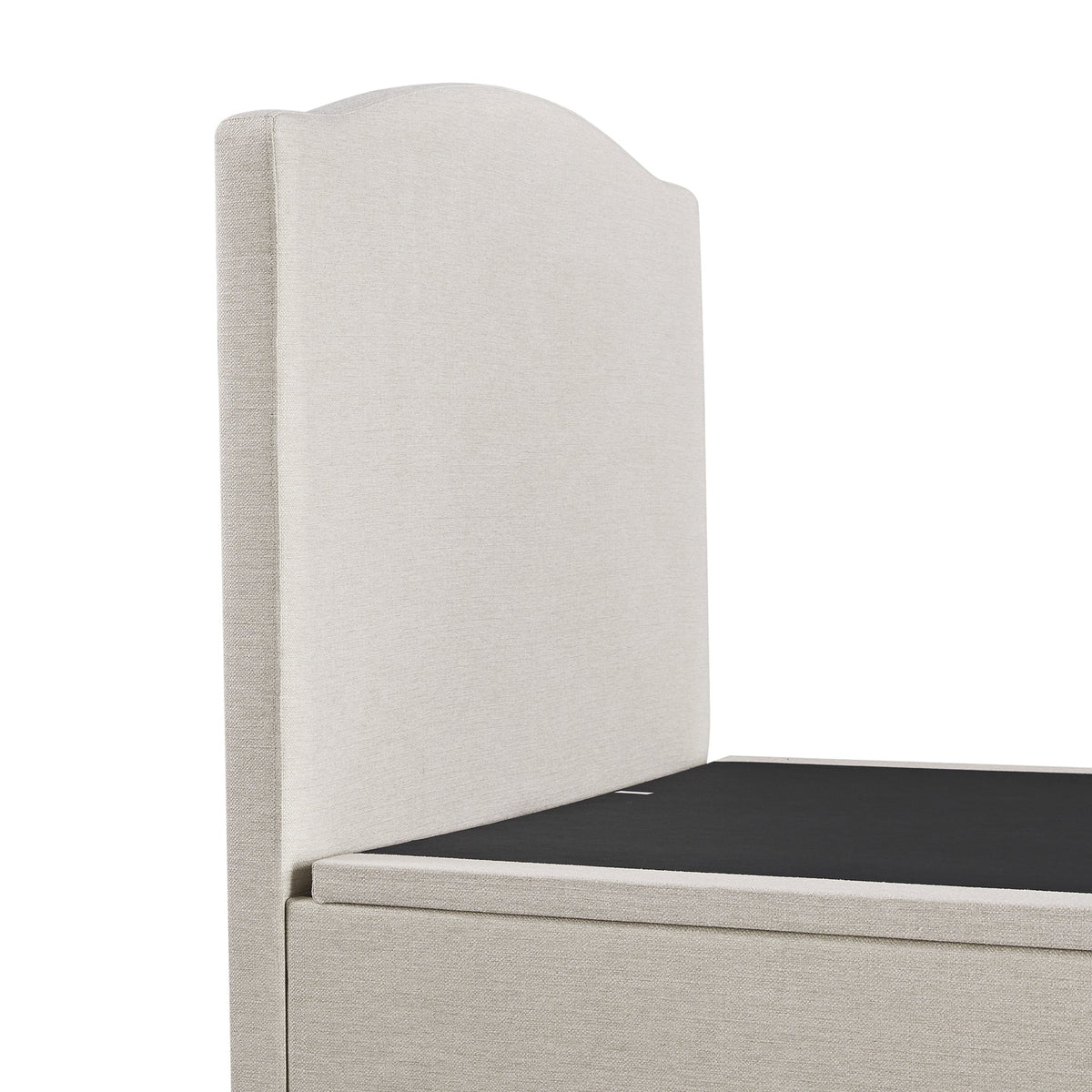 Chilworth Upholstered Ottoman Storage Bed in Ivory Weave Fabric