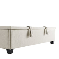 Chilworth Upholstered Ottoman Storage Bed in Ivory Weave Fabric – image 78 of 115