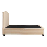 Chilworth Upholstered Ottoman Storage Bed in Ochre Stripe Linen Blend – image 90 of 115
